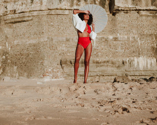 Geranium / Core High Bikini Bottom