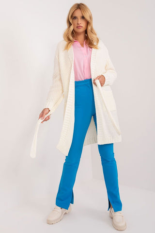 Open-Front Knit Cardigan with Waist Tie | Spago Fall Collection