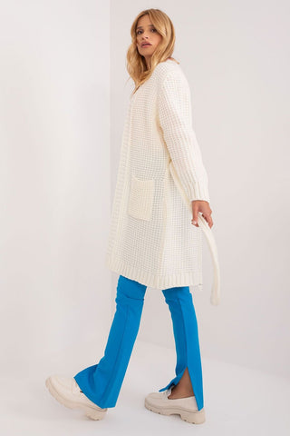Open-Front Knit Cardigan with Waist Tie | Spago Fall Collection