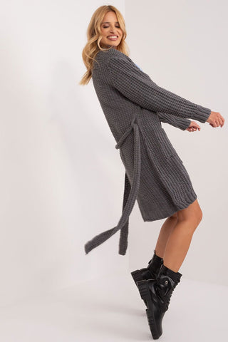 Open-Front Knit Cardigan with Waist Tie | Spago Fall Collection