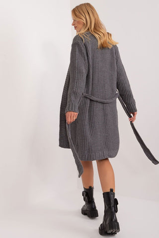 Open-Front Knit Cardigan with Waist Tie | Spago Fall Collection