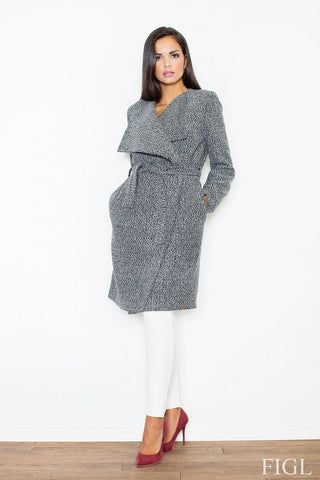 Large Lapel Tie-Waist Coat – Spago Fall Collection