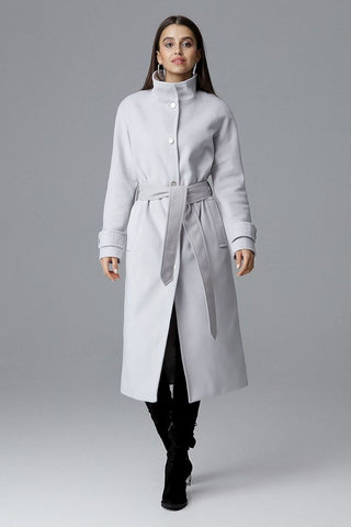 Elegant Longline Coat with Waist Tie – Spago Fall Collection