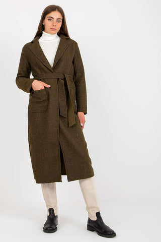 Camel & Crimson Tie-Belt Coat – Spago Fall Collection